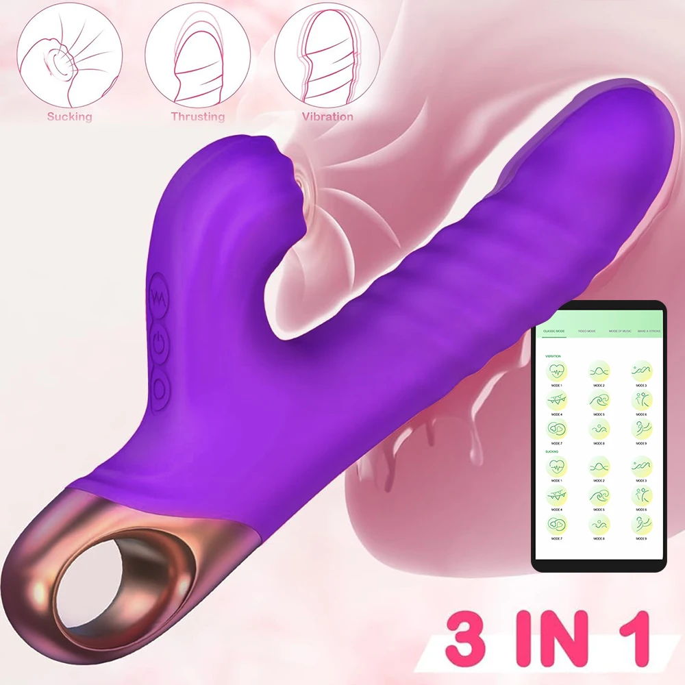 Женские секс-игрушки 3 в 1 APP Control Фаллоимитатор-вибратор для женщин Анальный