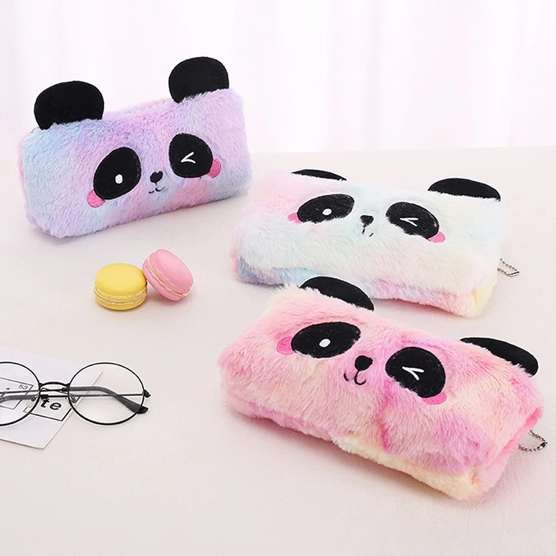 

New Plush Animal Pencil Case Cartoon Panda Pen Bag Box For Kids Gift Cosmetic Kawaii Stationery Pouch School Supplies