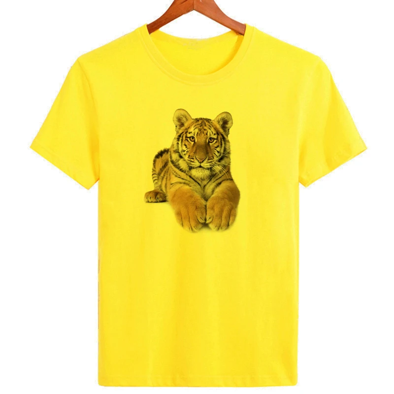 

Tiger Print 3D T-Shirt Personalized Fashion Men's Tops Tees Short Sleeve Brand Good Quality Comfortable t shirt for Men B1-91