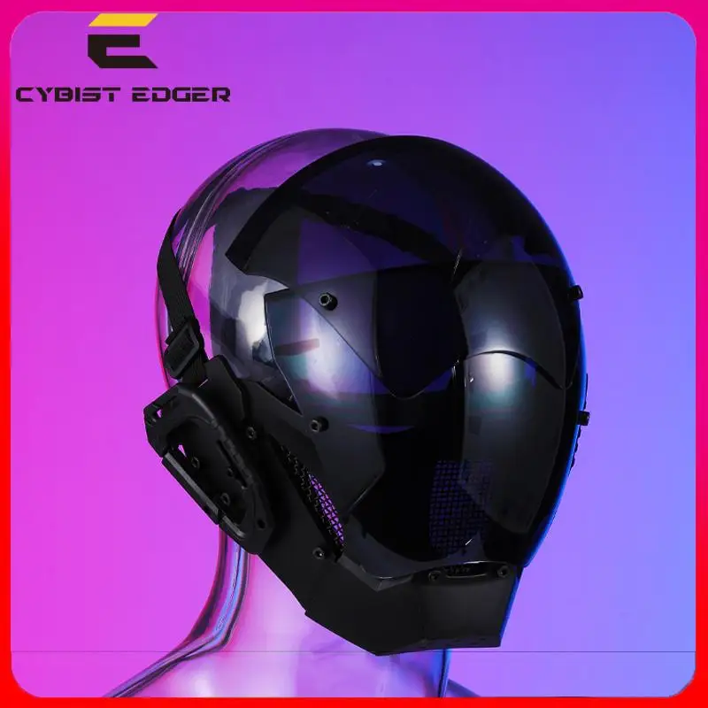 

Cyberpunk Mask Cosplay Wear Science Fiction Halloween Futuristic Cool Plastic Mirror Helmet for CQB Mechanical Style Party Gift