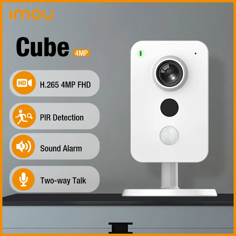 

Dahua Imou 4MP WiFi Smart Home IP Camera Two-way Video Talk Wireless Baby Monitor PIR Human And Sound Detection Mini CCTV Cube