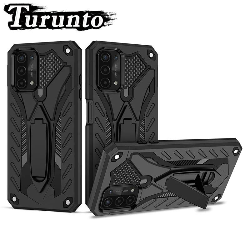 

Shockproof Armor Protective Case For OPPO A95 A94 A93 A92 A91 Hidden Bracket Kickstand Phone Case For OPPO A83 A79 A77 A72 A54