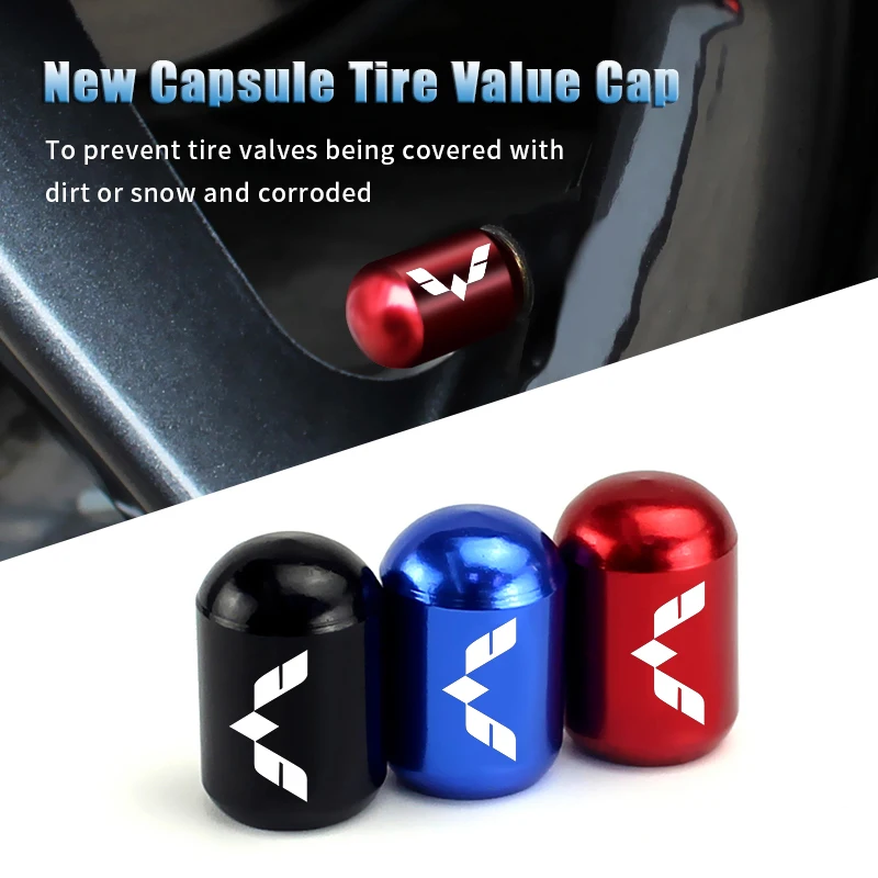

4pcs ABS High Quality Car New Capsule Tire Valves Caps Cover for Wuling Hongguang Mini Ev Almaz Gsev Electric Auto Accessories