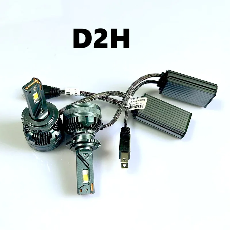 

D2H светодиодная лампа для фар автомобиля 160 Вт 12 В супер яркая автолампа Canbus 1:1 репликация Plug And Play 6000K 2 шт.