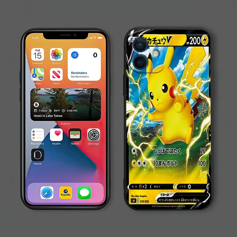 

Japnan Anime Pokémon Funda Phone Case For iPhone 11 13 12 Pro Max 12 13 Mini X XR XS MAX SE 2020 7 8 6s Plus Celular Shockproof