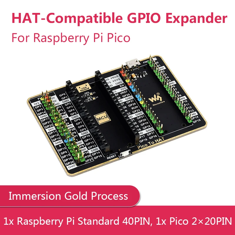 Совместимый с шляпой расширитель GPIO для Raspberry Pi Pico 1x Стандартный 40PIN 2 × 20PIN