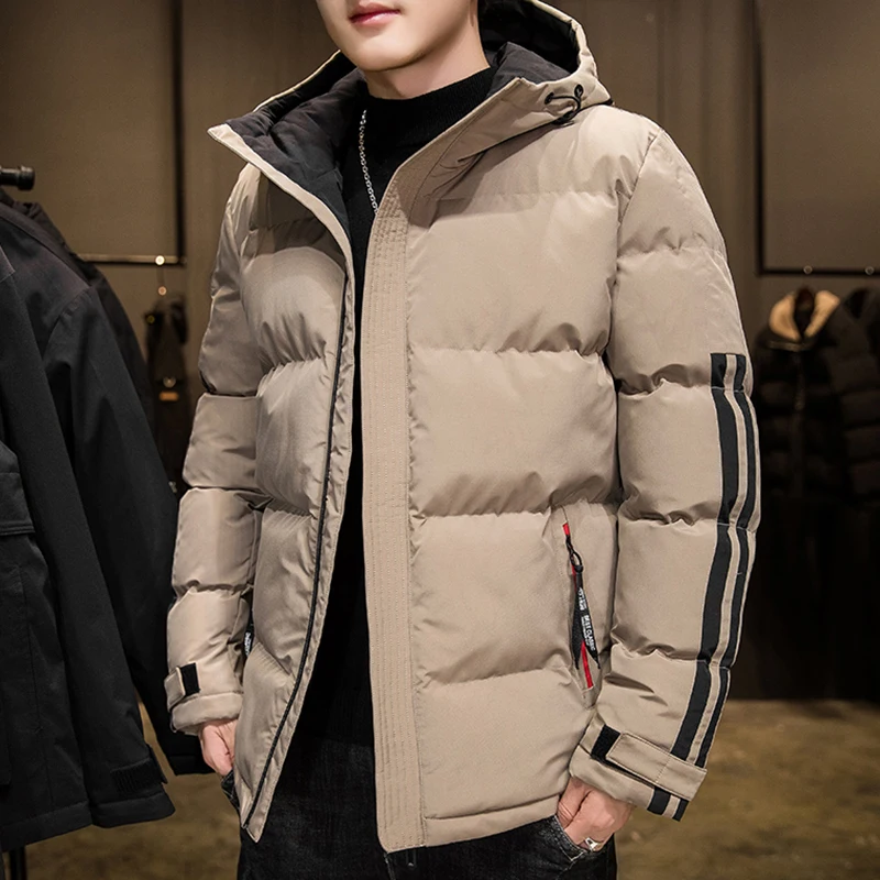 

2021 New Winter Men's Parka Thick Hooded Coat Top Brand Male Warm Thick Windproof Male Casual Overcoat Plus Size 4XL 5XL