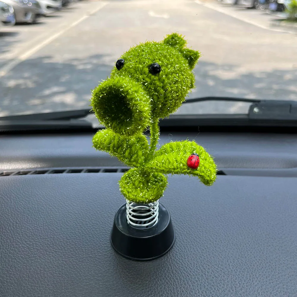 

Crochet Pea Shooter,Sunflower,Cannibal Flower,Handmade Bobbleheads Potted Plant Ornaments,Car Interior Dashboard Decor Accessory