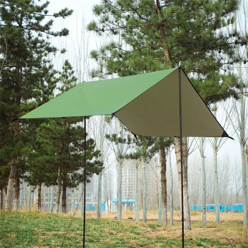 

Outdoor Awning Waterproof Tarp Tent Shade Garden Canopy Sunshade Outdoor Camping Hammock Tourist Beach Sun Shelter With Poles