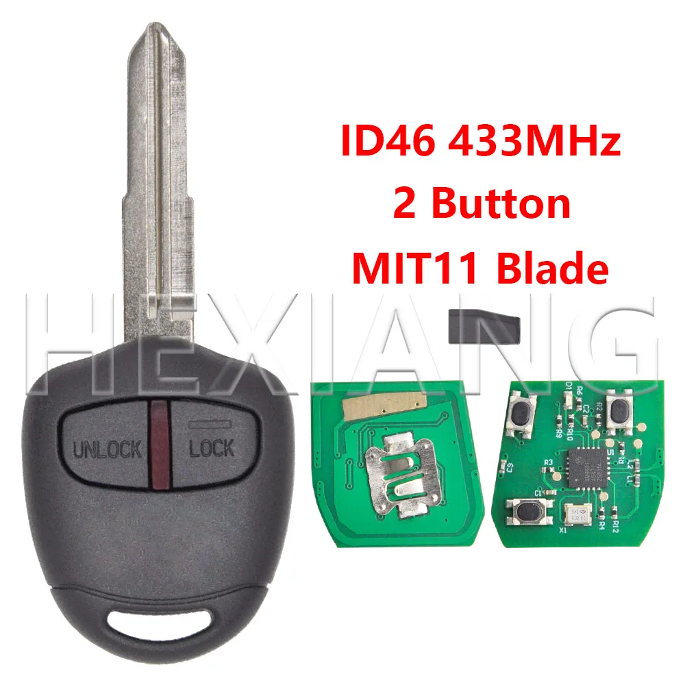 Чип DR ID46 315 МГц/433 МГц MIT8/MIT11, лезвие, автомобильный ключ дистанционного управления для Mitsubishi Outlander ASX Lama Shogun Lancer Triton Pajero