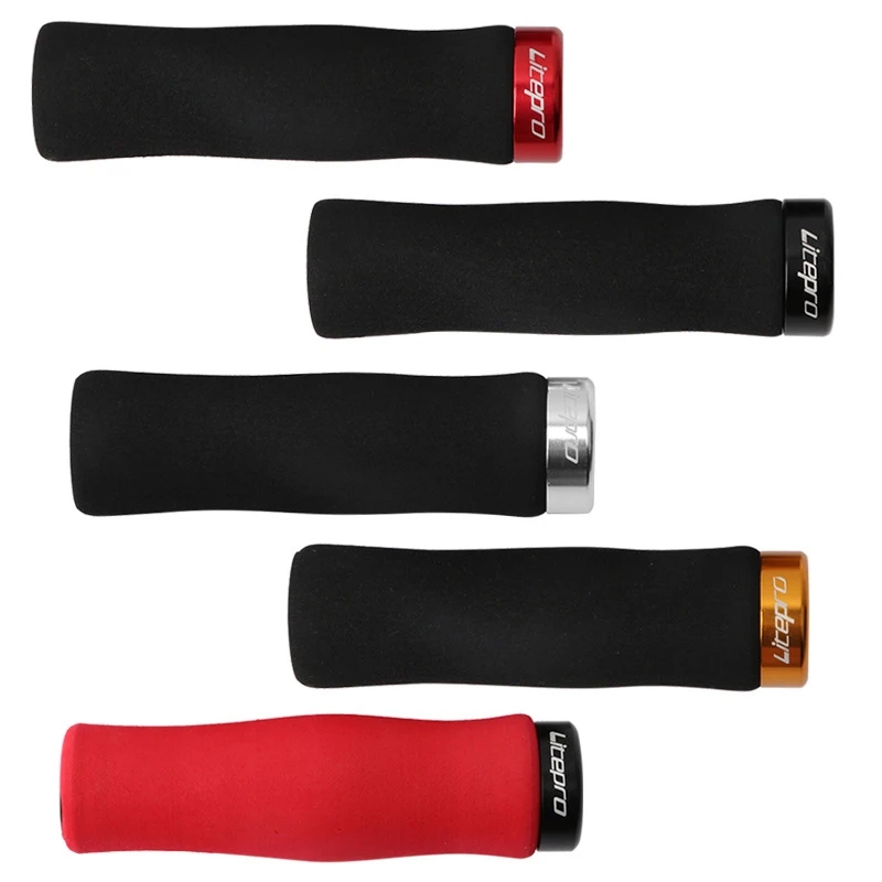 

Folding Bicycle Ultralight Unilateral Locking Grip Cover Mountain Bike Handlebar Lockable Sponge Grips Plugs