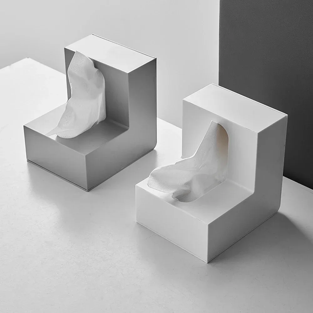 Современная коробка для салфеток под прямым углом в скандинавском стиле