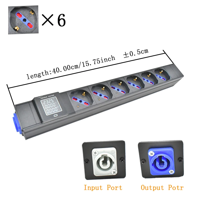 

Удлинитель PDU 20А с амперметром Выходная коробка Schuko Powerlink Немецкая итальянская розетка 1-10 Беспроводная розетка переменного тока