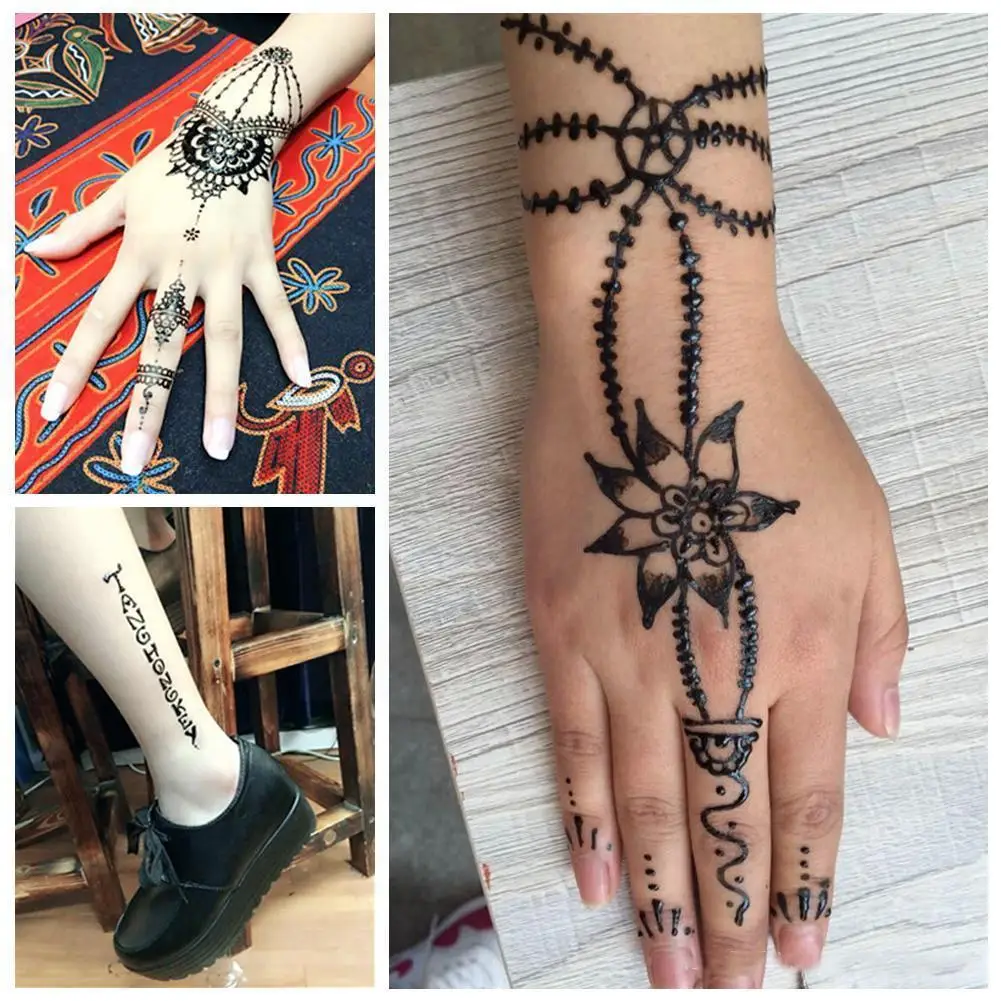 

1pcs Indian Henna Tattoo Paste Cone Body Paint Temporary Paint Tattoo Mehndi Henna Art Body Sticker Mehndi Body V6s9