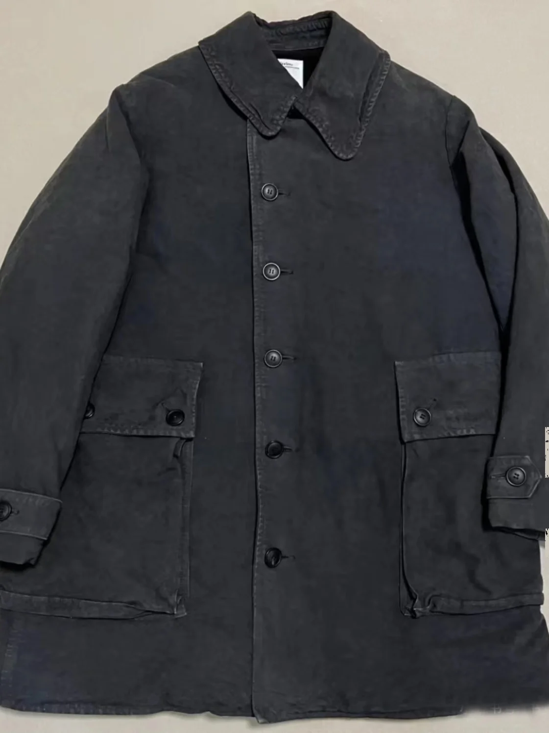 Мужское ретро-пальто с эффектом потертости VISVIM FIL 22AW WINFIELD Nakamura плотное шерстяное