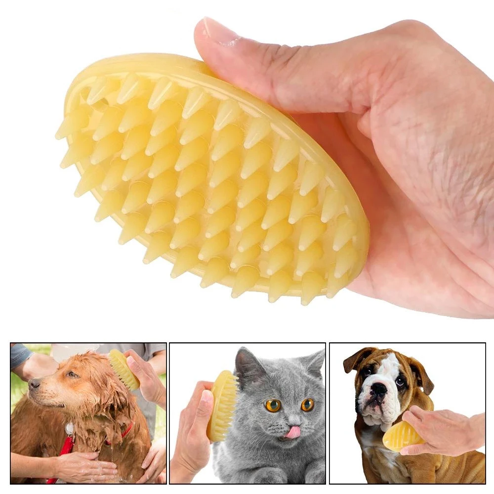 

Pet Washer Dog Cat Massage Brush Comb Cleaner Puppy Wash Tools Soft Gentle Silicone Bristles Pet Quickly Cleaning Brush Tools