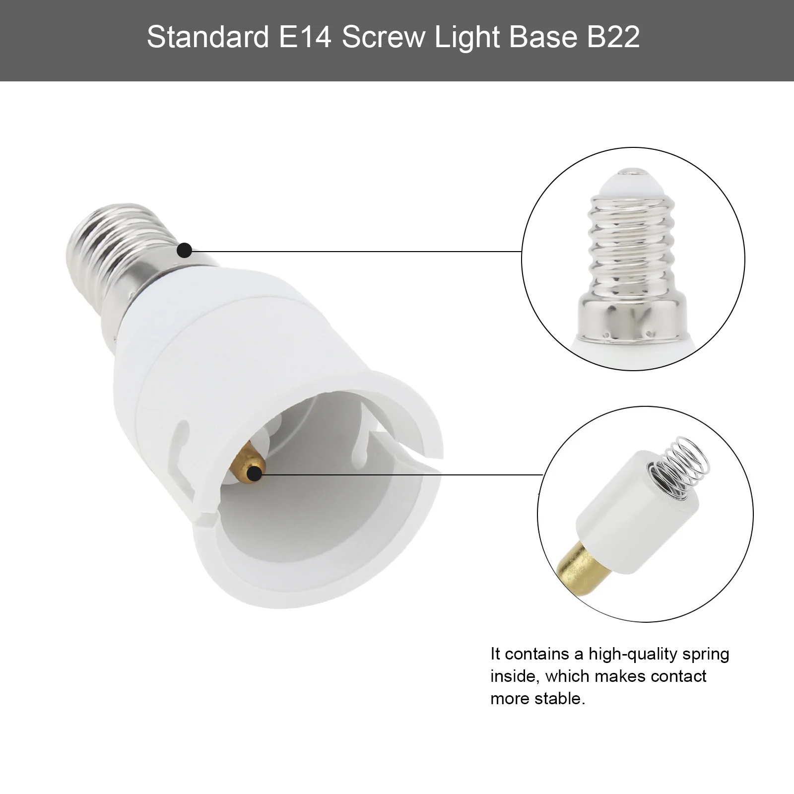 Адаптер-переходник для патрона лампы E14 в B22 небольшой винт переходник домашнего