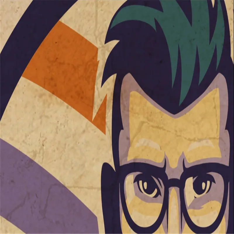 Ретро Ностальгический мужской салон настенная бумага 3D модный тренд