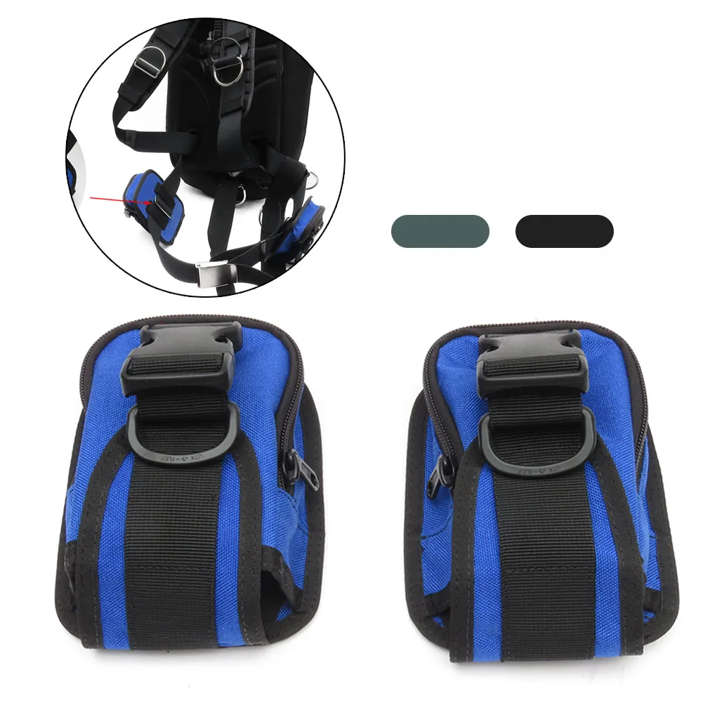 

1 Pair Diving Diver Spare 5LBS Weight Belt Pocket Durable Scuba Gear Bag Holder Replacement Pouch With Quick Release Buckle