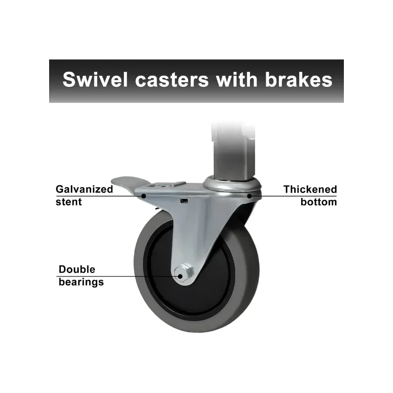Тележка из нержавеющей стали с 3 полками 30 x 16 33 дюйма сверхмощная промышленная