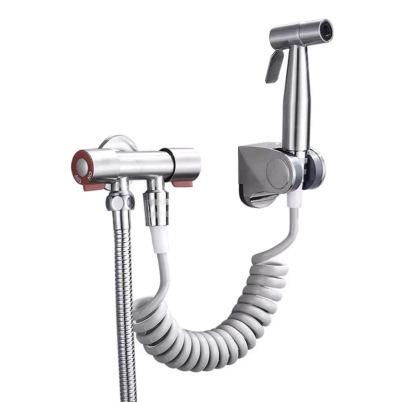 

Ручной набор для биде из нержавеющей стали, распылитель для туалета, насадка для душа, самоочищающаяся