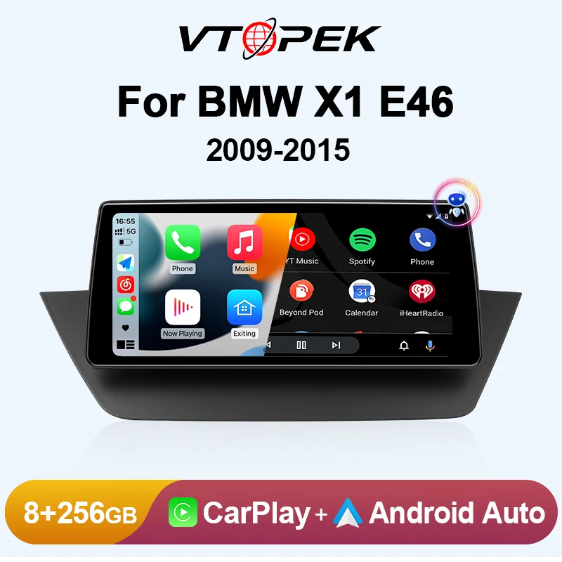 

Автомобильная магнитола Vtopek, Android 12,0, 10,33 дюйма, для BMW X1 E84 2009-2015, 2Din, 4G Carplay, Bluetooth, мультимедиа, GPS-навигация, головное устройство