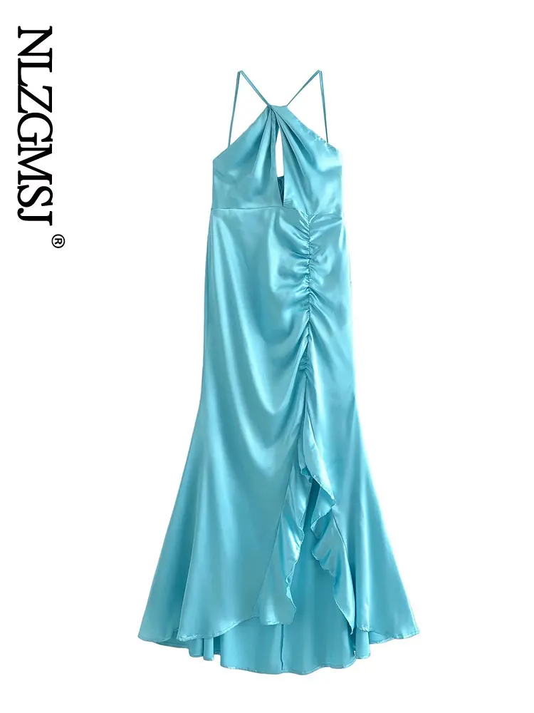 

Платье женское летнее без рукавов на тонких бретельках