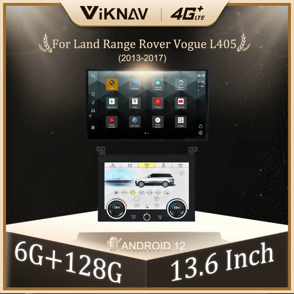 13 6-дюймовый 128 ГБ Android 12 автомобильный стерео радио для Land Range Rover Vogue L405 2013-2017 Carplay с