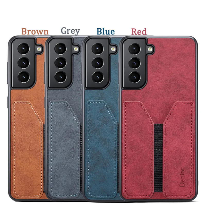 Phone Case For Samsung S22 S21 Plus Ultra Case Card Slot Pocket Mobile Smartphone Accessories Pu Leather Phone Cover Design