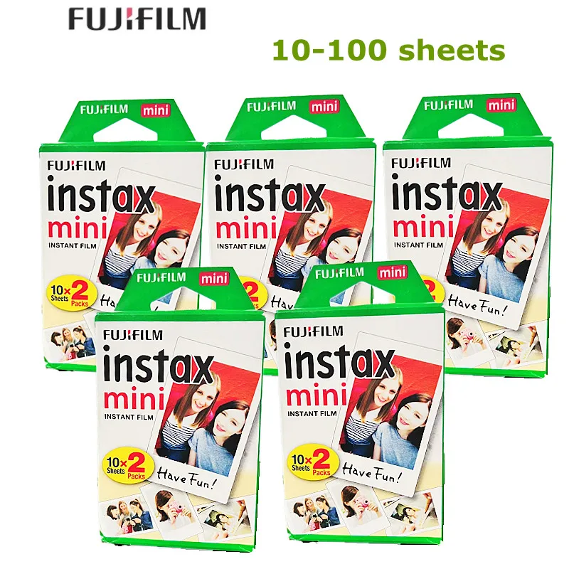 

Instax Mini Film 10/20/40/50/100 sheets Fujifilm 11 9 3 Inch white Edge films for Instant Camera mini 8 7s 25 50s 90 Photo paper