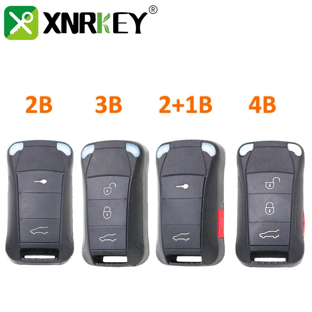 

XRNKEYXNRKEY 2/4/3 + 1 кнопка откидного дистанционного ключа для Porsche Cayenne 2003 + необрезанный складной чехол для дистанционного ключа автомобиля HU66 с лезвием