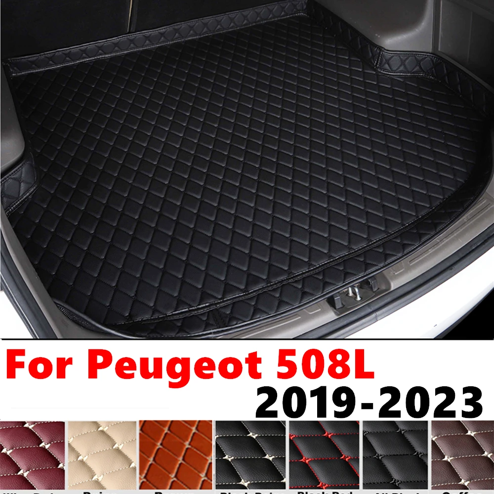 Фото Высокий боковой коврик в багажник автомобиля для Peugeot 508L 2023 2022 21-2019 XPE, защитный чехол для заднего багажника, поднос для багажника, коврик для багажа №1