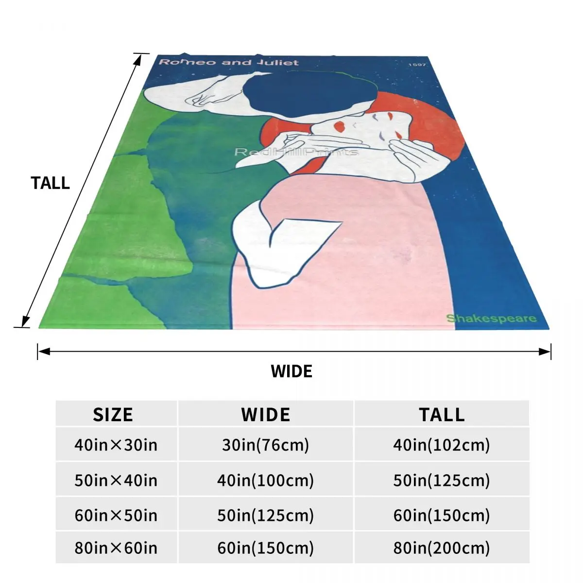 Ромео и Джульетта-Вильям Шекспир театр искусство для книжных влюбленных одеяло