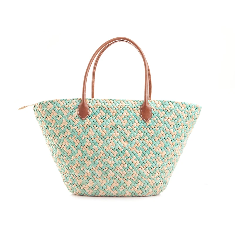 

Handmade Straw Bag Work Commute Vacation Travel Mummy Bag Shoulder Bag Traditional Woven Bag