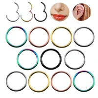 20g 18g 16g hinged segment rings nose septum jewelry conch daith helix piercing hoop stud 316 surgical stainless steel