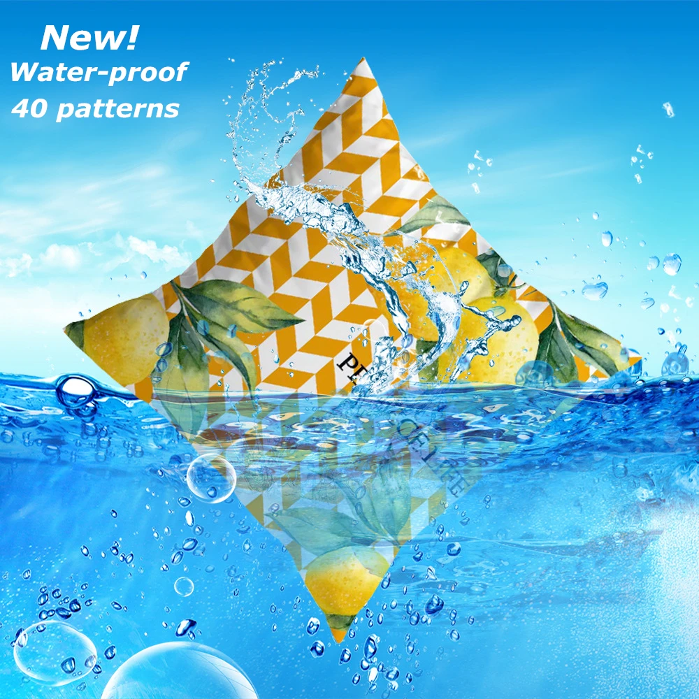 

Floral Print Waterproof Linen Cushion Cover Nordic Fruits Flowers Leaves Letters 40 Patterns Decorative Pillows Outdoor Chairs