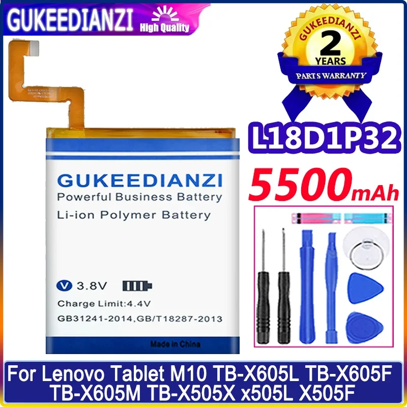 Аккумулятор GUKEEDIANZI L19D1P32 L18D1P32 для Lenovo Tab M10 TB-X505X X505L X505F/телефон