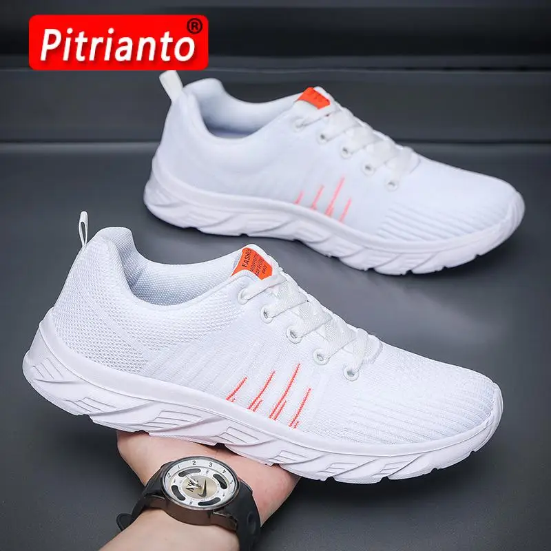 

Fashion Men Sneakers Mesh Breathable Man White Running Tennis Shoes Comfortable Outdoor Sports Men Casual Shoes Tenis Masculino