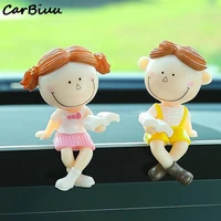car decoration cute cartoon couples action figure figurines balloon ornament auto interior dashboard decorate accessories