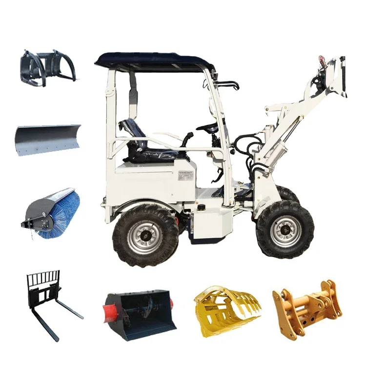 Экскаватор-погрузчик Mini Skid Steer 4x4 б/у 400 кг небольшой фронтальный погрузчик