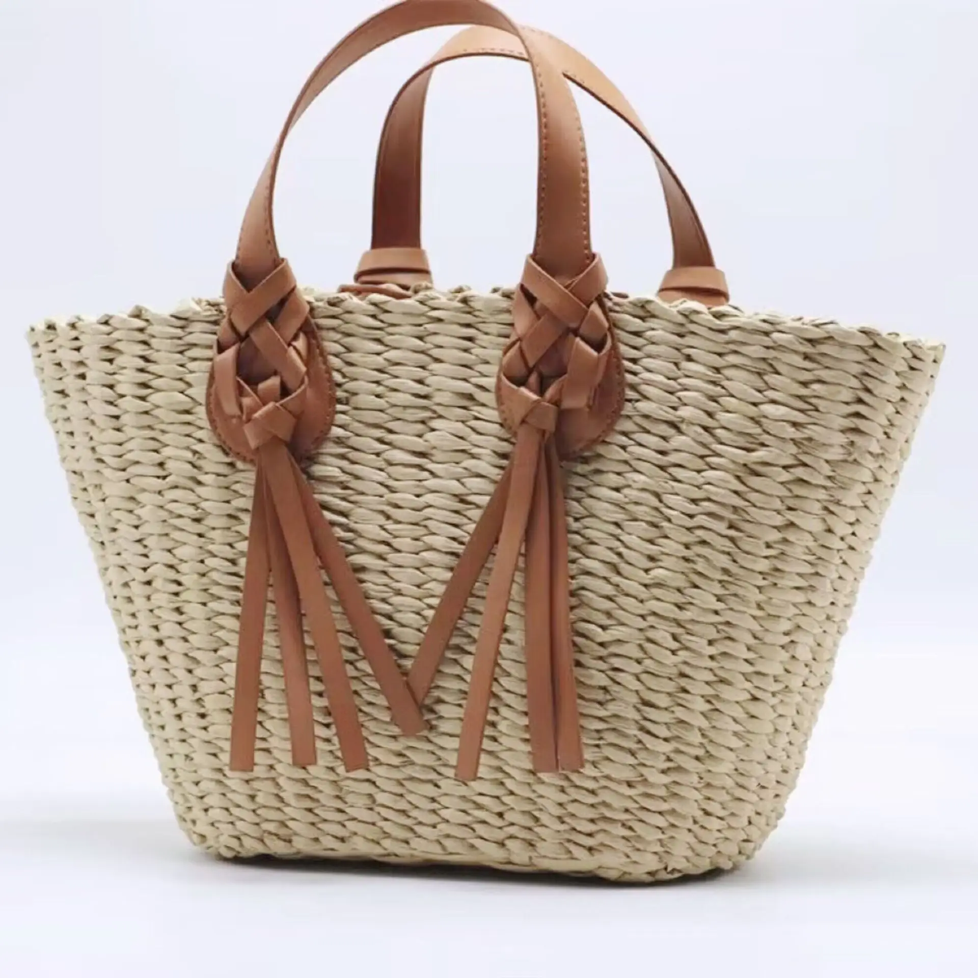

Luxury Designer Straw Basket Bag Summer Woven Rattan Handbags Bohemian Large Shoulder Bag Travel Beach Bags for Women 2023 Tote