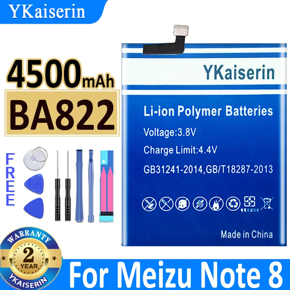 

Аккумулятор ykaisin BA822 на 4500 мА · ч для смартфона Meizu Note8 Note 8 M822H M822Q