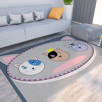 cartoon animal cute crystal velvet mat large size living room rug bedroom bedside children carpet entrance doormat washable