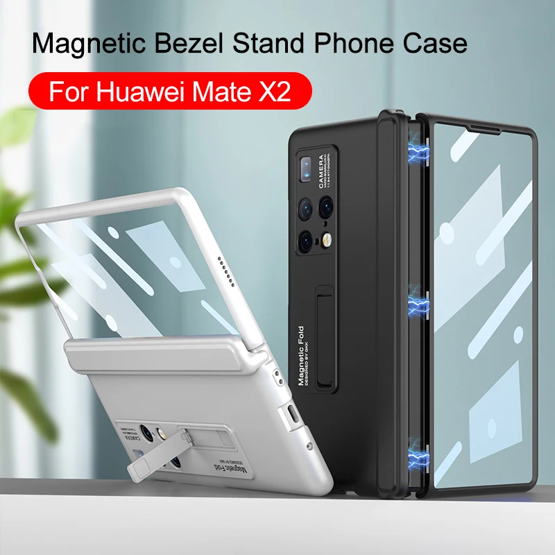 

GKK Original Magnetic Frame Stand Case For Huawei Mate X2 Case All-included Tempered Glass Hard Plastic Cover For Huawei Mate X2