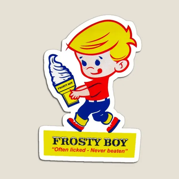 Замороженный мальчик мороженое магнит Дети для детской холодильника Красочный