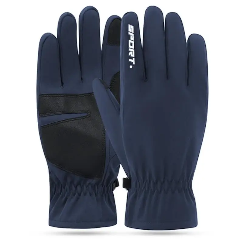 

Утолщенные перчатки для сноуборда, уличные водонепроницаемые ветрозащитные перчатки на флисовой подкладке с пальцами для сенсорных экран...