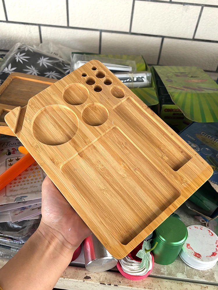 Бамбуковый поднос для хранения accessorios para fumar универсальный подарок на день