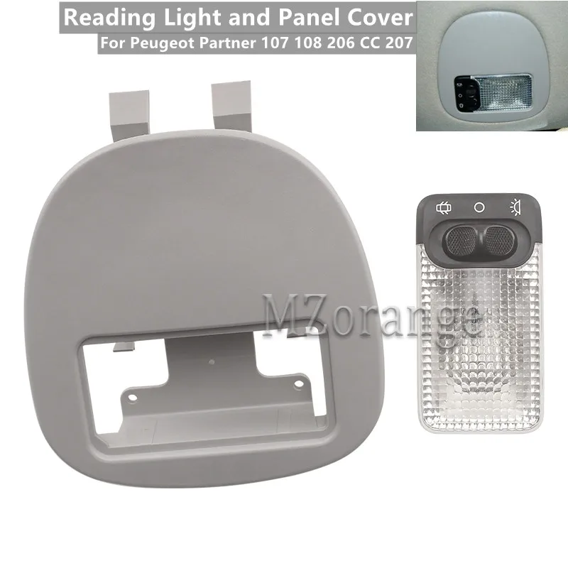 Car Front Interior Dome Reading Light Shield Panel Cover For Peugeot Partner 107 108 206 CC 207 For Citroen Car Accessories