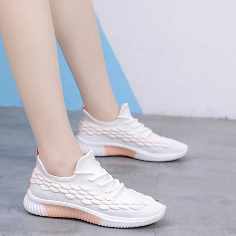 Women's Athletic Shoes Soft Soled Running Shoes Women's Vulcanized Leisure Flat Walking Shoes Summer Large Size