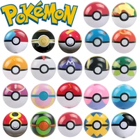 7cm pokemon ball button pokeball with dolls anime figures toy storage balls action figure cartoon model toys for children gifts